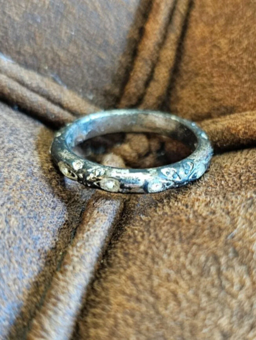 Vintage Art Deco Style Sz 8 Silver Tone Filigree Ring